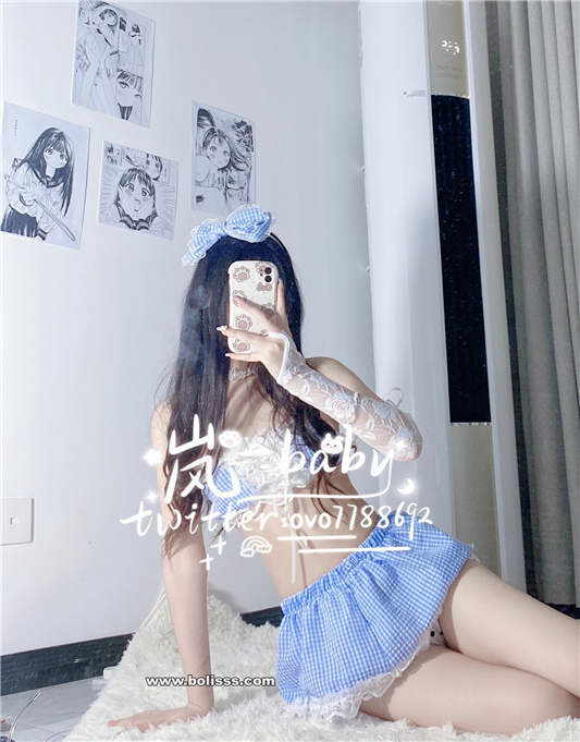 原味岚 – 蓝色小裙[1V/24P/100MB]